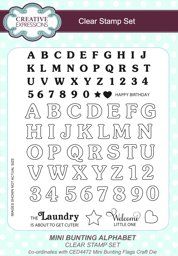 Bild von Creative Expressions Stamp Set By Sue Wilson-Mini Bunting Alphabet 6"X8"