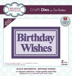 Bild von Creative Expressions Craft Dies By Sue Wilson-Block Sentiments- Birthday Wishes