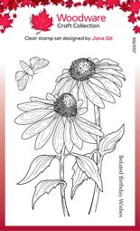 Bild von Woodware Clear Stamps 4"X6"-Echinacea & Moth