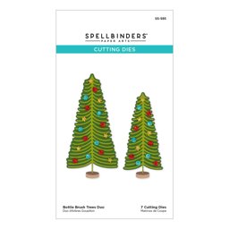 Bild von Spellbinders Etched Dies From Classic Christmas Collection-Bottle Brush Trees Duo