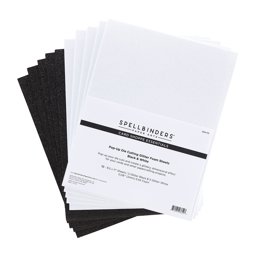 Zeige Details für Spellbinders Glitter Foam Sheets 8.5"X11" 5/Pkg-Black & White Bild von Spellbinders Glitter Foam Sheets 8.5"X11" 5/Pkg-Black & White