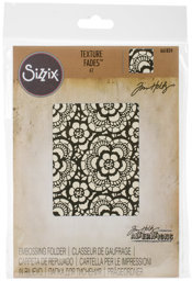 Bild von Sizzix Texture Fades Embossing Folder-Lace By Tim Holtz
