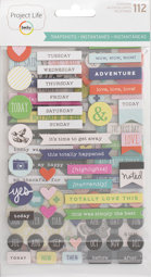 Zeige Details für Project Life Chipboard Stickers-Snapshots Bild von Project Life Chipboard Stickers-Snapshots