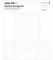 Bild von Totally-Tiffany Fab File Slimline Storage Box-3.5"X5"X10" W/5 Tabbed Dividers