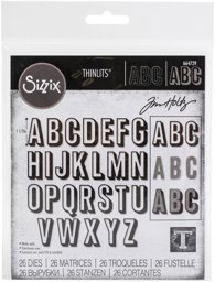 Zeige Details für Sizzix Thinlits Dies By Tim Holtz 26/Pkg-Alphanumeric, Shadow Upper Bild von Sizzix Thinlits Dies By Tim Holtz 26/Pkg-Alphanumeric, Shadow Upper