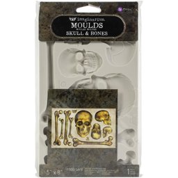 Zeige Details für Finnabair Decor Moulds 5"X8"X8mm - Skull & Bones Bild von Finnabair Decor Moulds 5"X8"X8mm - Skull & Bones