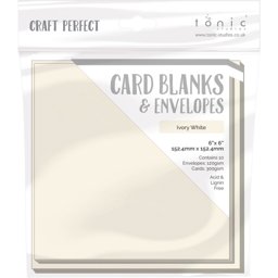 Bild von Craft Perfect Card Blanks 6"X6" - Ivory White