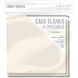 Bild von Craft Perfect Card Blanks 7"x 7" - Ivory White