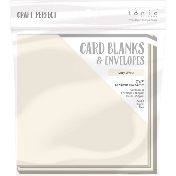 Bild von Craft Perfect Card Blanks 7"x 7" - Ivory White