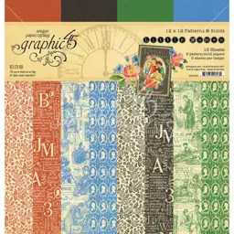 Zeige Details für Graphic45 Little Women 12x12 Solid and Pattern Paper Pad Bild von Graphic45 Little Women 12x12 Solid and Pattern Paper Pad