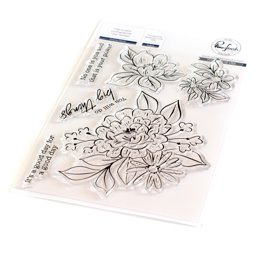 Zeige Details für Pinkfresh Studio Clear Stamp Set 4"X6"-Dreamy Florals Bild von Pinkfresh Studio Clear Stamp Set 4"X6"-Dreamy Florals