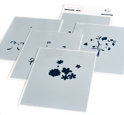 Bild von Pinkfresh Studio Stencils 4.25"X5.25" 5/Pkg-Floral Envelope Layering