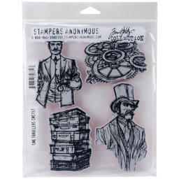 Zeige Details für Tim Holtz Cling Stamps 7"X8.5"-Time Travelers Bild von Tim Holtz Cling Stamps 7"X8.5"-Time Travelers
