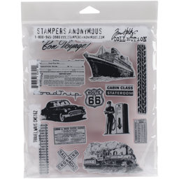 Zeige Details für Tim Holtz Cling Stamps 7"X8.5"-Travel Ways Bild von Tim Holtz Cling Stamps 7"X8.5"-Travel Ways