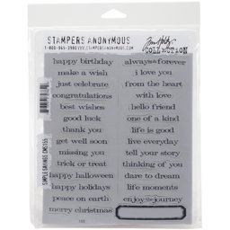 Zeige Details für Tim Holtz Cling Stamps 7"X8.5"-Simple Sayings Bild von Tim Holtz Cling Stamps 7"X8.5"-Simple Sayings