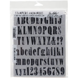 Zeige Details für Tim Holtz Cling Stamps -Worn Text Bild von Tim Holtz Cling Stamps -Worn Text
