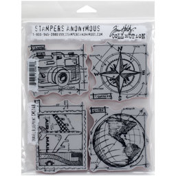 Zeige Details für Tim Holtz Cling Stamps 7"X8.5"-Travel Blueprint Bild von Tim Holtz Cling Stamps 7"X8.5"-Travel Blueprint