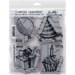Zeige Details für Tim Holtz Cling Stamps 7"X8.5"-Birthday Blueprint Bild von Tim Holtz Cling Stamps 7"X8.5"-Birthday Blueprint