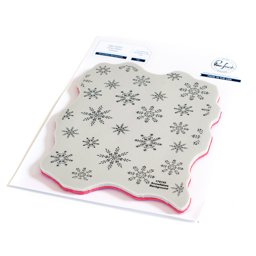 Bild von Pinkfresh Studio Cling Rubber Background Stamp A2-Snowflakes