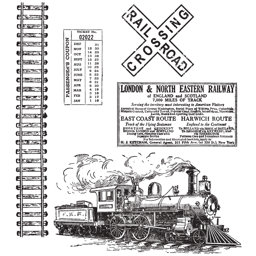 Bild von Tim Holtz Cling Stamps 7"X8.5"-On The Railroad