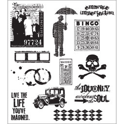 Zeige Details für Tim Holtz Cling Stamps 7"X8.5"-Mini Muse Bild von Tim Holtz Cling Stamps 7"X8.5"-Mini Muse