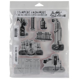 Zeige Details für Tim Holtz Cling Stamps 7"X8.5"-Laboratory Bild von Tim Holtz Cling Stamps 7"X8.5"-Laboratory