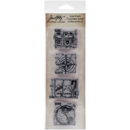 Zeige Details für Tim Holtz Mini Blueprints Strip Cling Stamps 3"X10"-Travel Bild von Tim Holtz Mini Blueprints Strip Cling Stamps 3"X10"-Travel