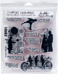 Zeige Details für Tim Holtz Cling Stamps 7"X8.5"-Theories Bild von Tim Holtz Cling Stamps 7"X8.5"-Theories