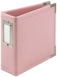 Bild von We R Classic Leather D-Ring Album 4"X4"-Pretty Pink