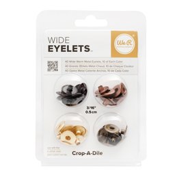 Zeige Details für We R Eyelets Wide 40/Pkg-Warm Metal Bild von We R Eyelets Wide 40/Pkg-Warm Metal