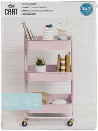 Zeige Details für We R A La Cart Storage Cart With Handles-Pink Bild von We R A La Cart Storage Cart With Handles-Pink