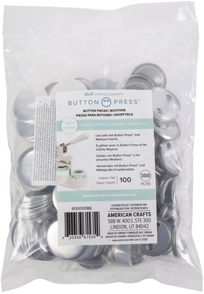 Bild von We R Memory Keepers Button Press Bulk Refill Pack 100/Pkg-Medium (37mm)