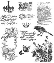 Zeige Details für Tim Holtz Cling Stamps 7"X8.5"-Shabby French Bild von Tim Holtz Cling Stamps 7"X8.5"-Shabby French