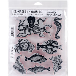 Zeige Details für Tim Holtz Cling Stamps 7"X8.5"-Sea Life Bild von Tim Holtz Cling Stamps 7"X8.5"-Sea Life