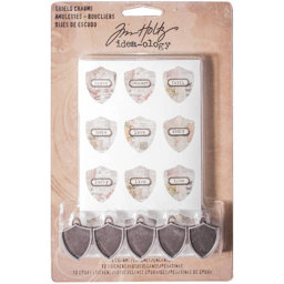 Zeige Details für Idea-Ology Shield Charms 5/Pkg-Antique Bild von Idea-Ology Shield Charms 5/Pkg-Antique