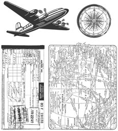 Zeige Details für Tim Holtz Cling Stamps 7"X8.5"-Air Travel Bild von Tim Holtz Cling Stamps 7"X8.5"-Air Travel