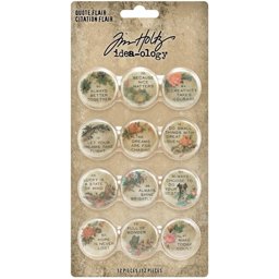 Zeige Details für Tim Holtz Idea-Ology Quote Flair Buttons Bild von Tim Holtz Idea-Ology Quote Flair Buttons