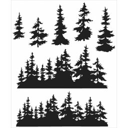 Zeige Details für Tim Holtz Cling Stamps 7"X8.5"-Tree Line Bild von Tim Holtz Cling Stamps 7"X8.5"-Tree Line