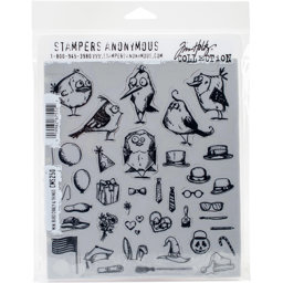Zeige Details für Tim Holtz Cling Stamps 7"X8.5"-Mini Bird Crazy & Things Bild von Tim Holtz Cling Stamps 7"X8.5"-Mini Bird Crazy & Things