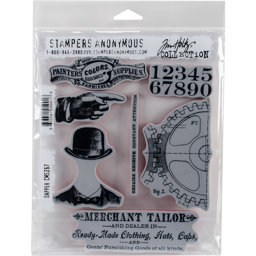 Zeige Details für Tim Holtz Cling Stamps 7"X8.5"-Dapper Bild von Tim Holtz Cling Stamps 7"X8.5"-Dapper