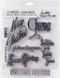 Bild von Tim Holtz Cling Stamps 7"X8.5"-Christmastime