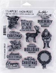 Zeige Details für Tim Holtz Cling Stamps 7"X8.5"-Festive Overlay Bild von Tim Holtz Cling Stamps 7"X8.5"-Festive Overlay