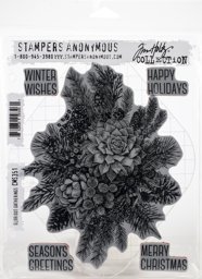 Zeige Details für Tim Holtz Cling Stamps 7"X8.5"-Glorious Gatherings W/Gridblock Bild von Tim Holtz Cling Stamps 7"X8.5"-Glorious Gatherings W/Gridblock