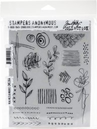 Bild von Tim Holtz Cling Stamps 7"X8.5"-Mini Media Marks