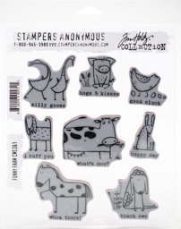 Zeige Details für Tim Holtz Cling Stamps 7"X8.5"-Funny Farm Bild von Tim Holtz Cling Stamps 7"X8.5"-Funny Farm