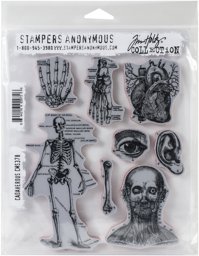 Zeige Details für Tim Holtz Cling Stamps -Cadaverous Bild von Tim Holtz Cling Stamps -Cadaverous
