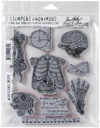 Bild von Tim Holtz Cling Stamps 7"X8.5"-Weird Science