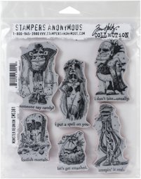 Zeige Details für Tim Holtz Cling Stamps -Monster Reunion Bild von Tim Holtz Cling Stamps -Monster Reunion