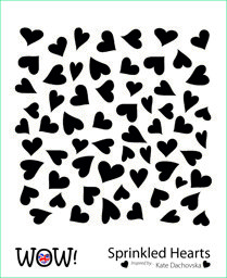Zeige Details für Wow Schablone - Sprinkled Hearts Bild von Wow Schablone - Sprinkled Hearts