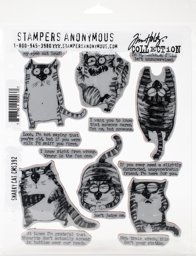 Zeige Details für Tim Holtz Cling Stamps -Snarky Cat Bild von Tim Holtz Cling Stamps -Snarky Cat